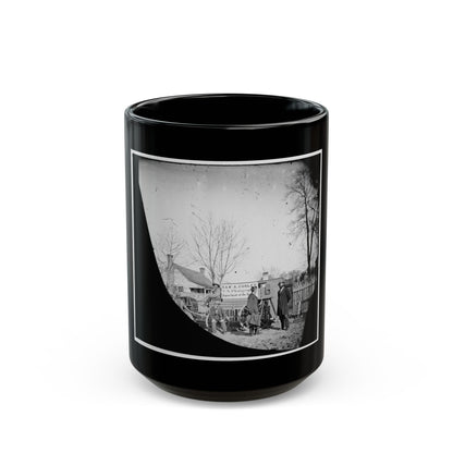 Unknown Location. Wagons And Camera Of Sam A. Cooley, U.S. Photographer, Department Of The South (U.S. Civil War) Black Coffee Mug