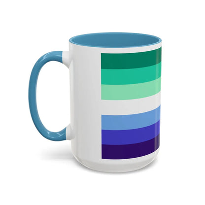 Gay Men Pride Flag - Accent Coffee Mug-Go Mug Yourself