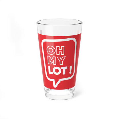 Flag of the Department of Lot (France) Pint Glass 16oz