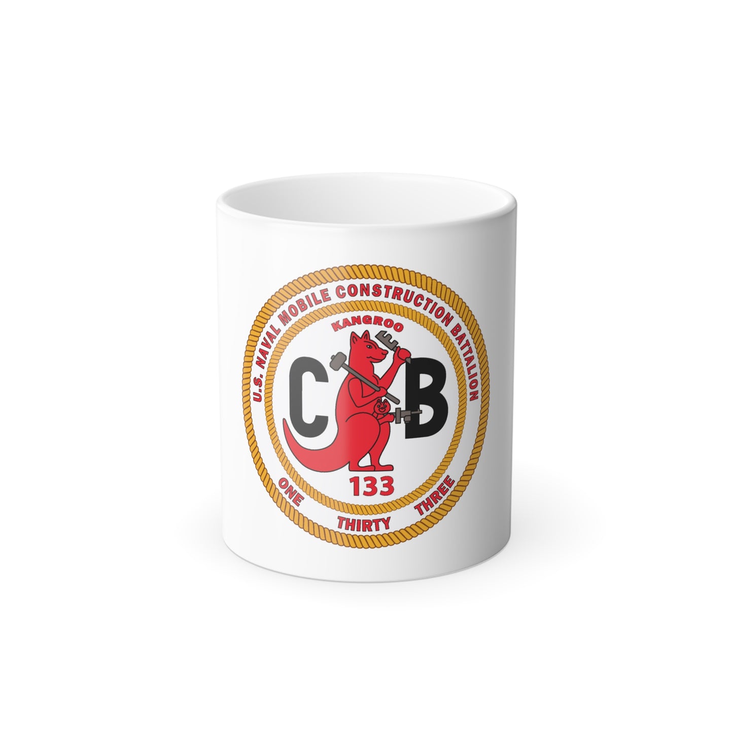 Naval Construction Battalion 133 Seabee (U.S. Navy) Color Changing Mug 11oz