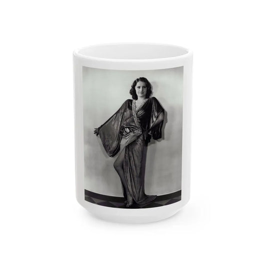 Barbara Stanwyck #10 (Vintage Female Icon) White Coffee Mug-15oz-Go Mug Yourself