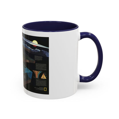 How Man Pollutes His World (1970) (Map) Accent Coffee Mug