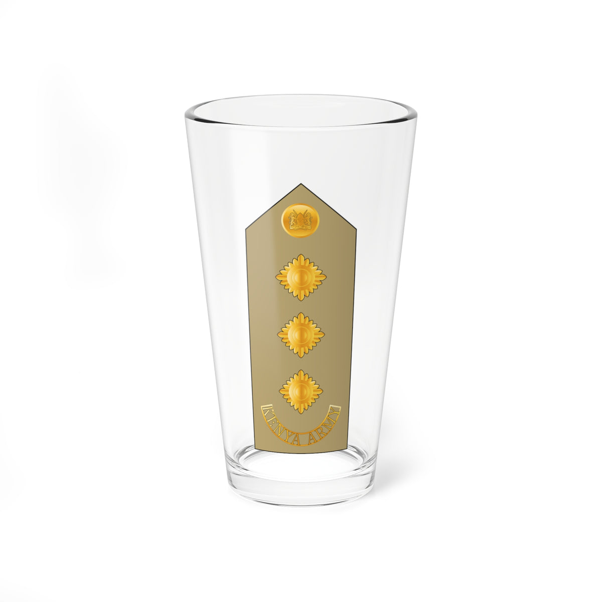 09. Kenyan Army CAPT (Kenya) (Military Rank) Pint Glass 16oz