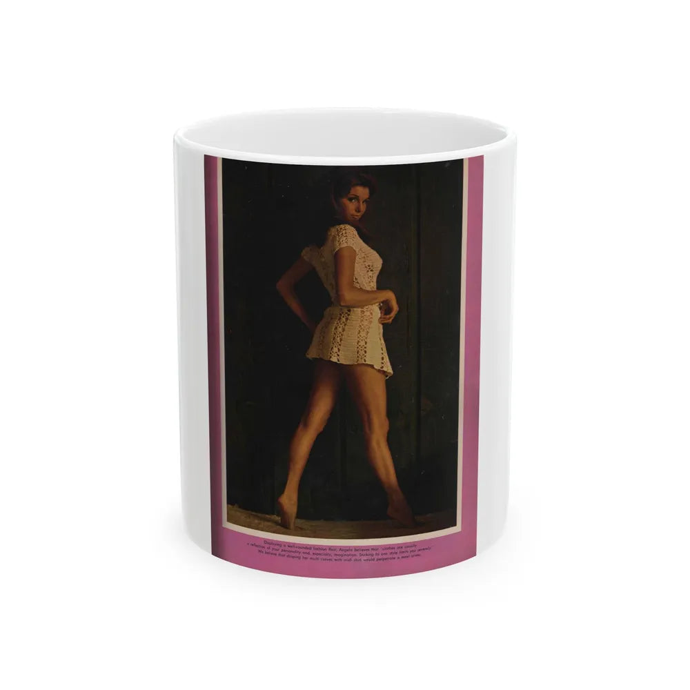 Victoria Vetri #48 - Playboy Mag. May '68 - 1 Photo & Caption (Vintage Female Icon) White Coffee Mug-11oz-Go Mug Yourself