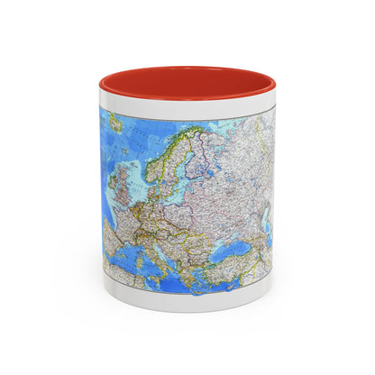 Europe (1983) (Map) Accent Coffee Mug