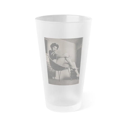 Lisa Montell #19 - International Pin-Ups Mag. '57 - 1 B&W Photo (Vintage Female Icon) Frosted Pint 16oz-16oz-Frosted-Go Mug Yourself