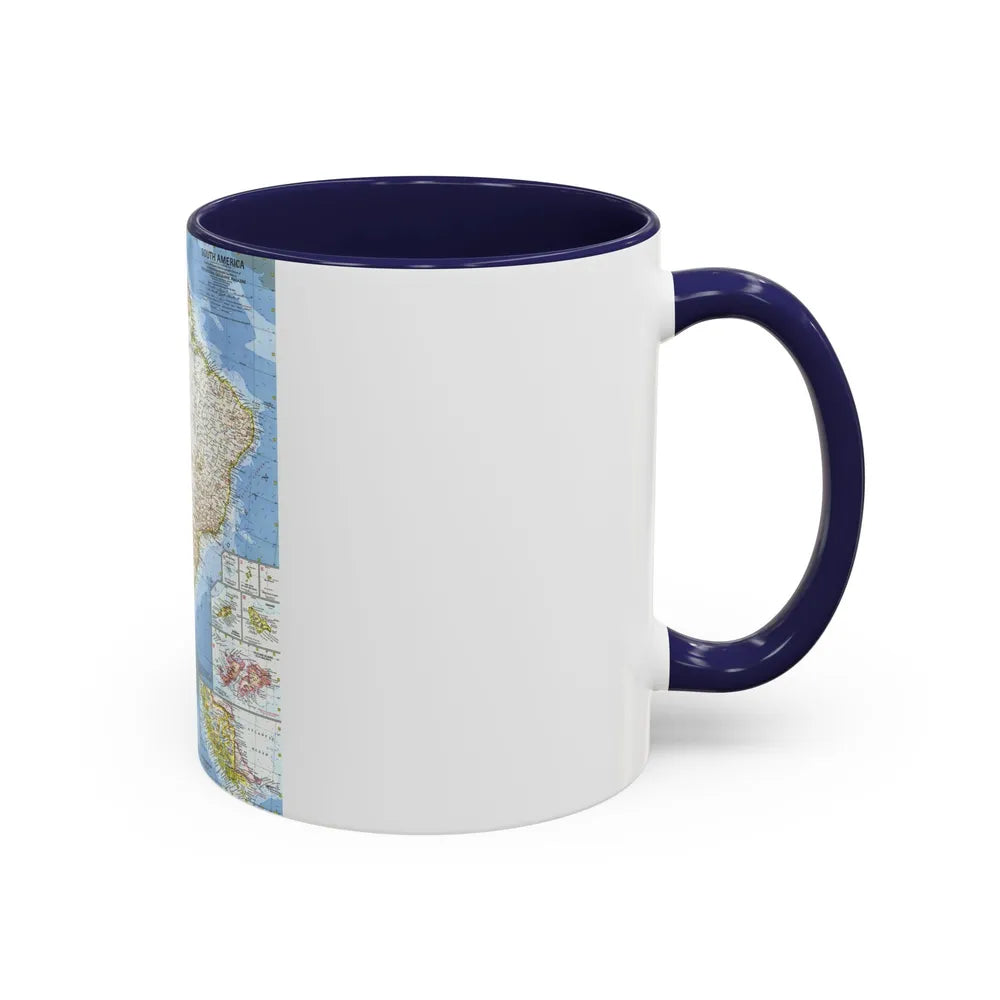 South America (1960) (Map) Accent Coffee Mug-Go Mug Yourself