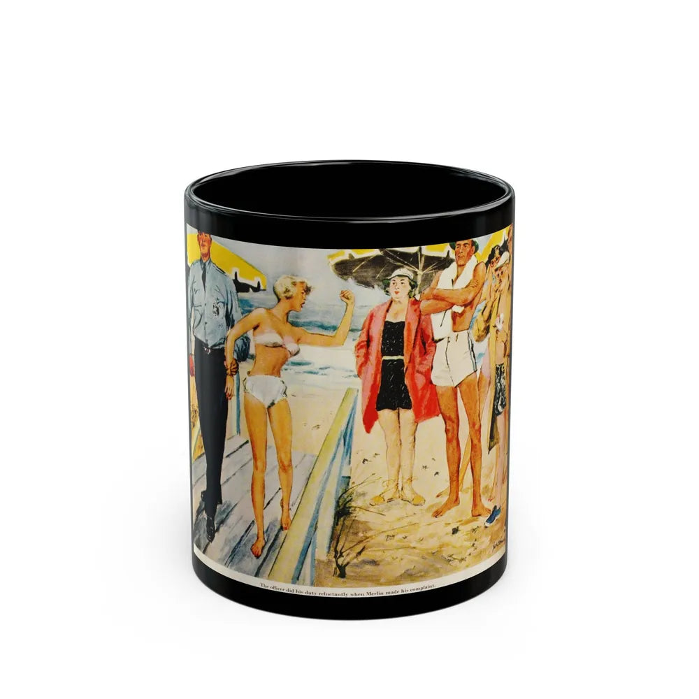 Daring Bikini, 1949 - Black Coffee Mug-11oz-Go Mug Yourself