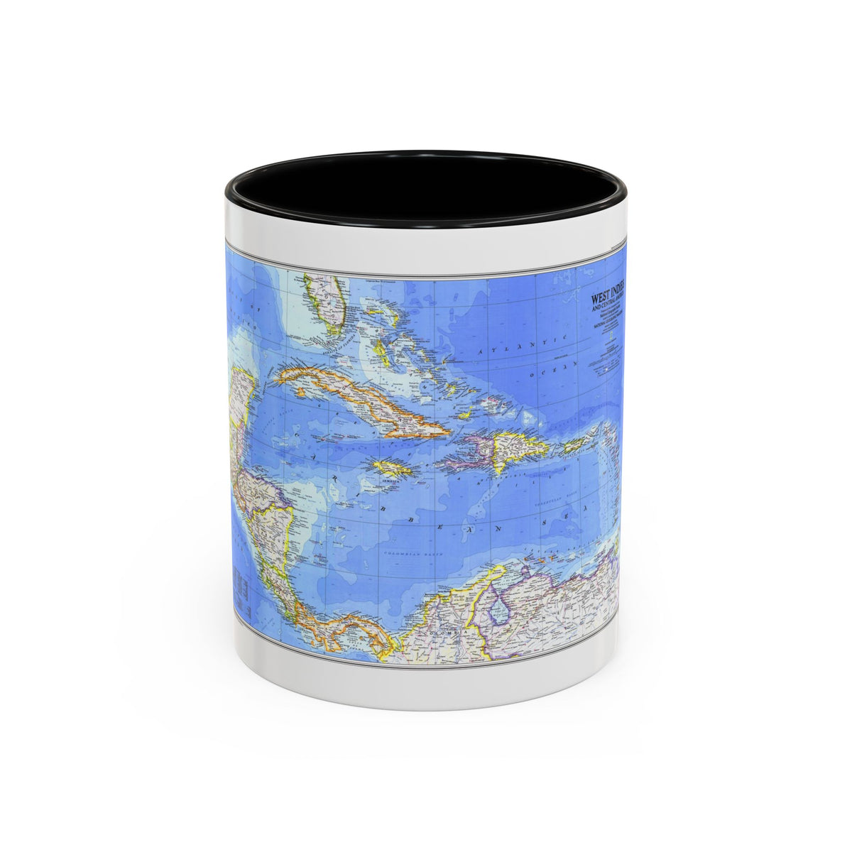 Central America & West Indies(1981) (Map) Accent Coffee Mug