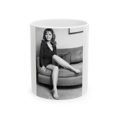 Ingrid Pitt #115 (Vintage Female Icon) White Coffee Mug-11oz-Go Mug Yourself