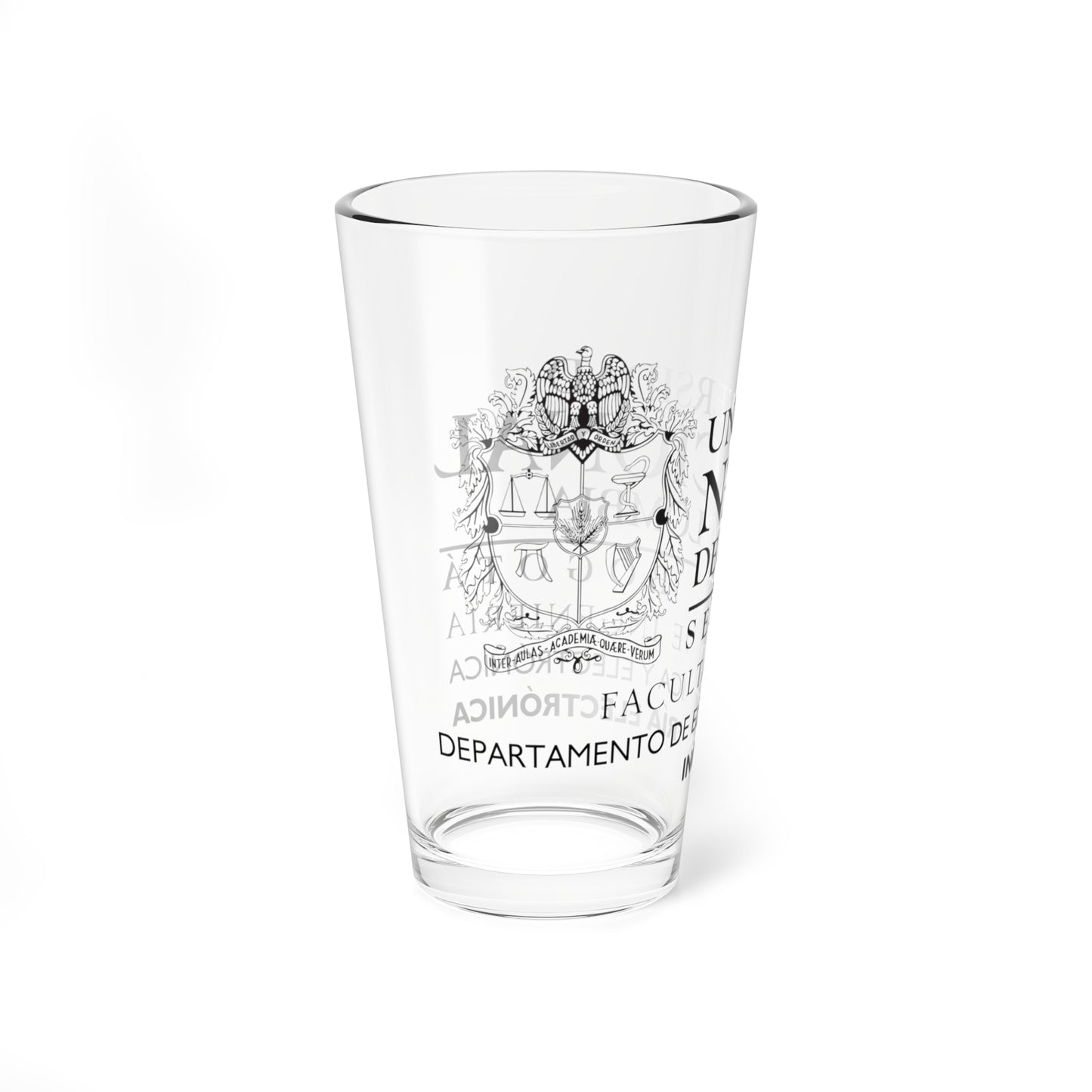 UNAL Aplicación Electrónica (Colombia) (Coat of Arms) Pint Glass 16oz