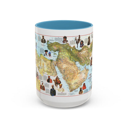 Middle East - The Peoples 1 (1972) (Map) Accent Coffee Mug