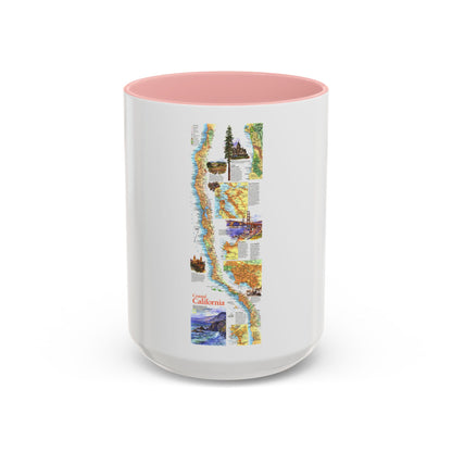 USA - Coastal California (1993) (Map) Accent Coffee Mug