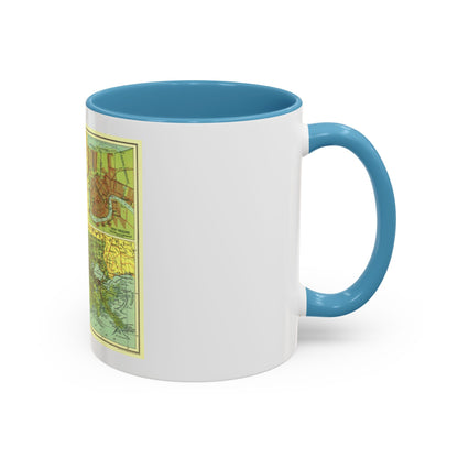 USA - Louisiana (1930) (Map) Accent Coffee Mug