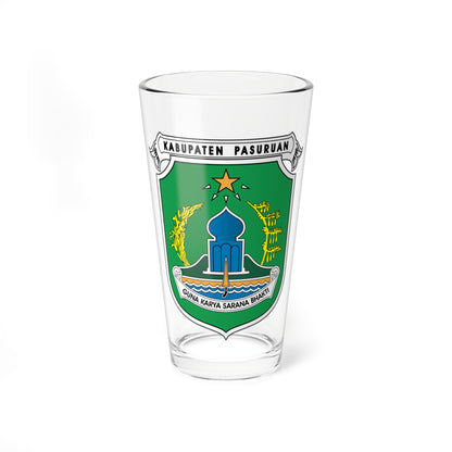 Seal of Pasuruan Regency (Indonesia) (Coat of Arms) Pint Glass 16oz