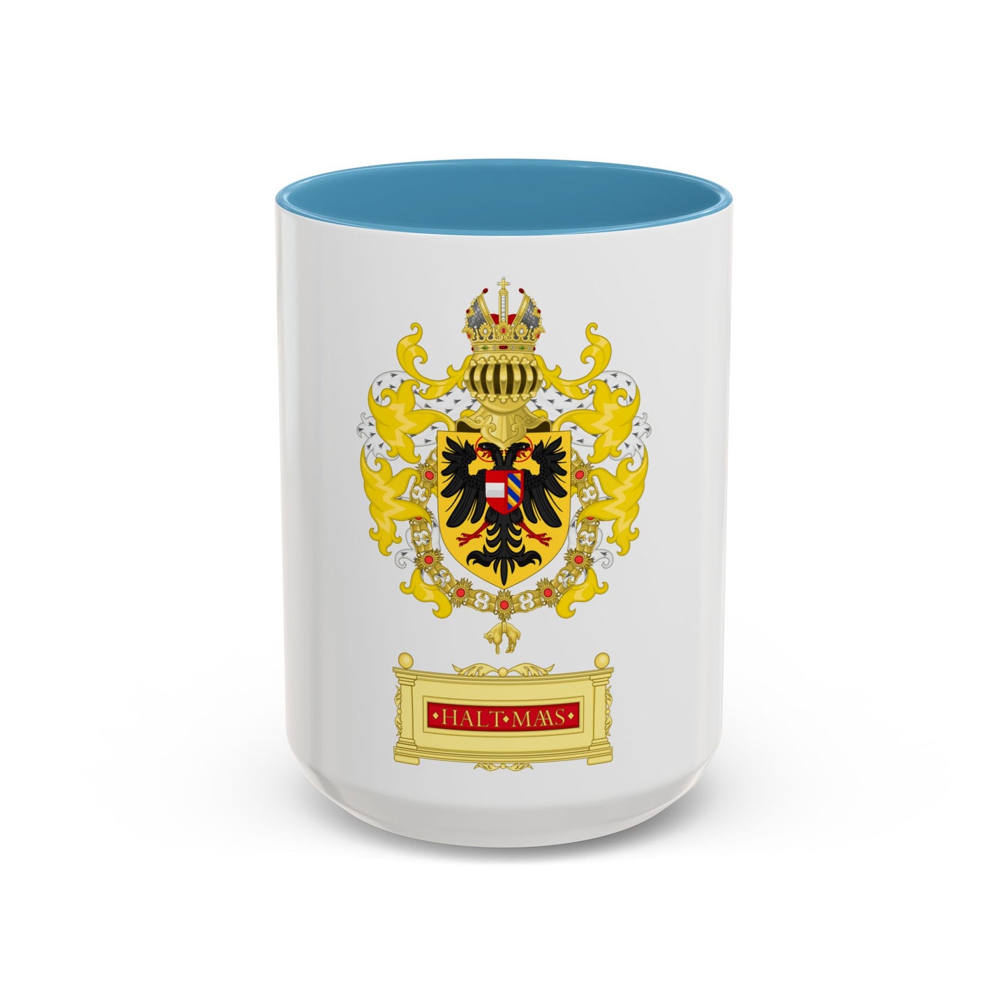 Ornamented Coat of Arms of Maximilian I, Holy Roman Emperor - Accent Coffee Mug