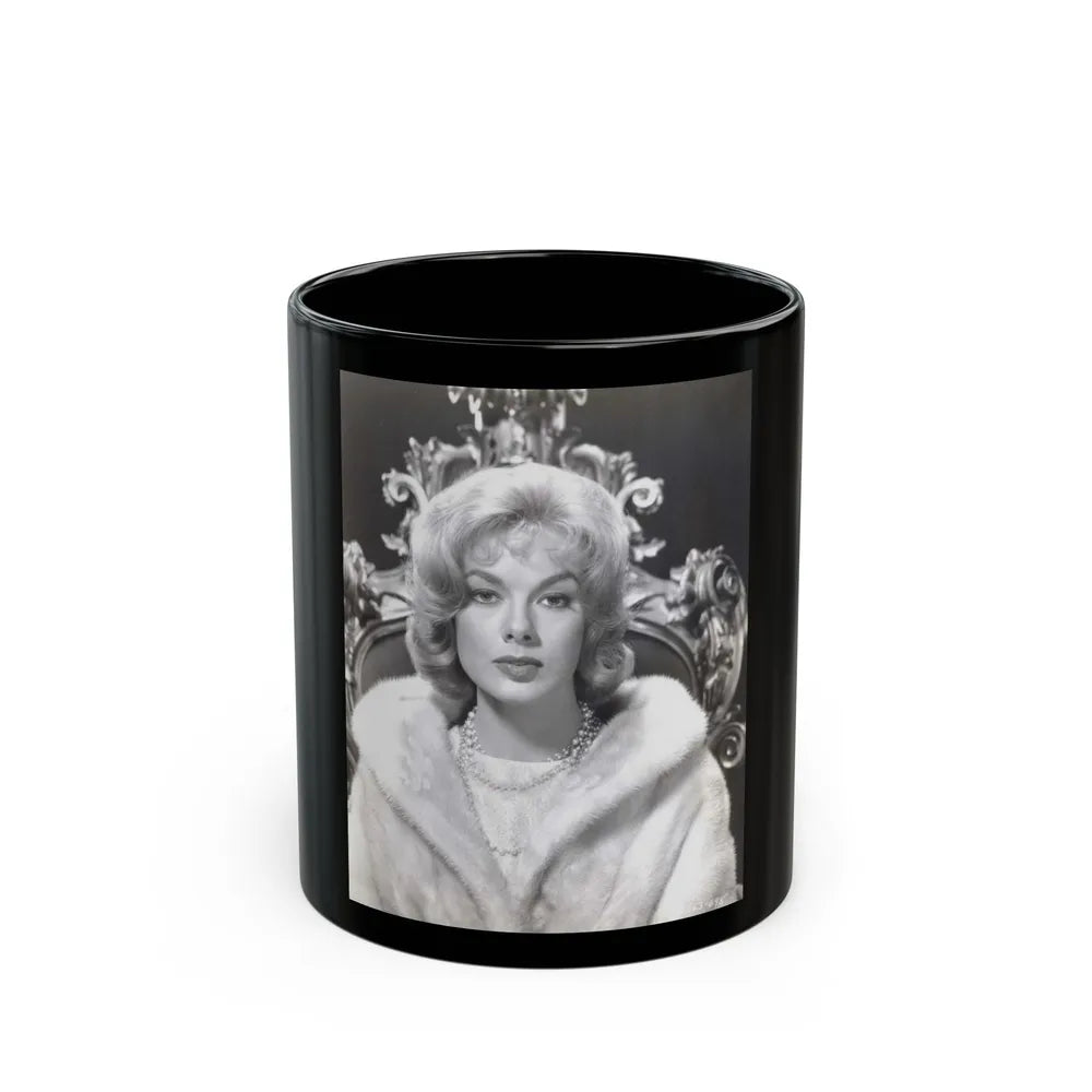 Leslie Parrish #134 (Vintage Female Icon) Black Coffee Mug-11oz-Go Mug Yourself