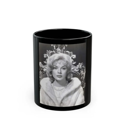 Leslie Parrish #134 (Vintage Female Icon) Black Coffee Mug-11oz-Go Mug Yourself