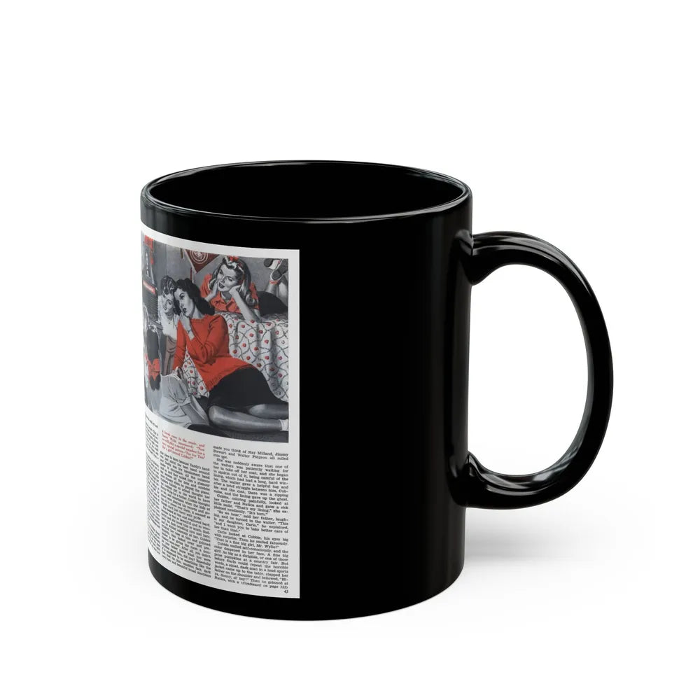 Band Leader, Cosmopolitan, January 1944 - Black Coffee Mug-Go Mug Yourself