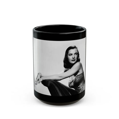 Ella Raines #130 (Vintage Female Icon) Black Coffee Mug-15oz-Go Mug Yourself