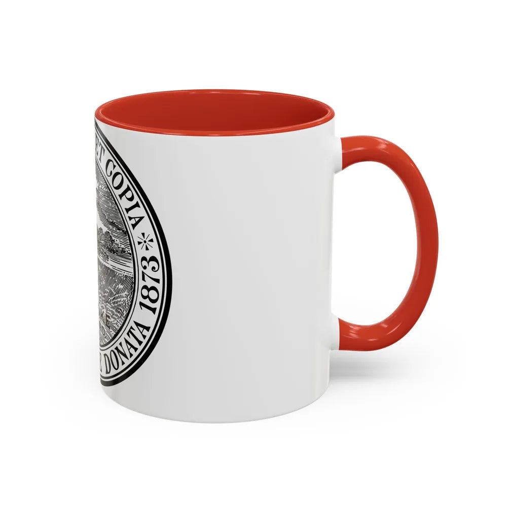 Seal of Holyoke Massachusetts - Accent Coffee Mug-Go Mug Yourself