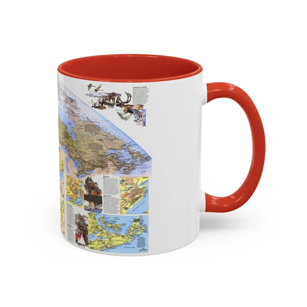 Canada - Vacationlands (1985) (Map) Accent Coffee Mug-Go Mug Yourself