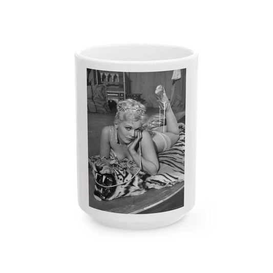 Kim Novak #290 (Vintage Female Icon) White Coffee Mug-15oz-Go Mug Yourself