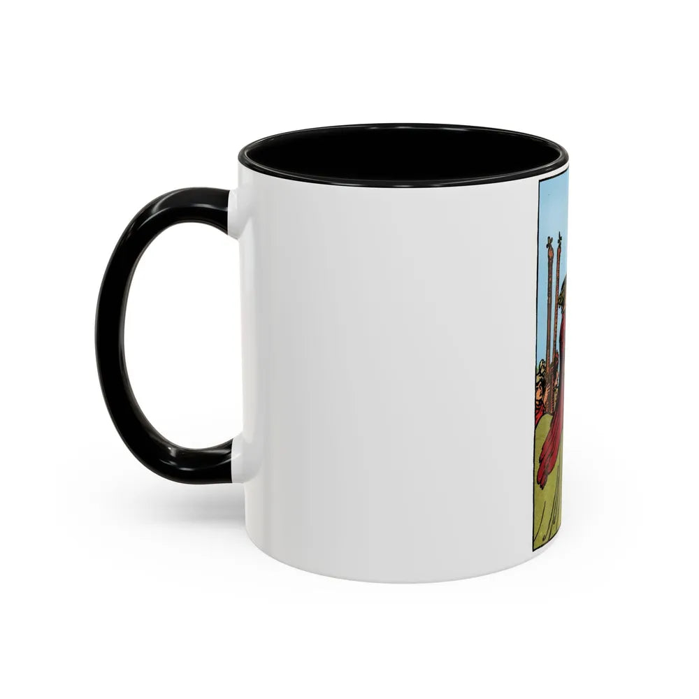 The 6 of Wands (Tarot Card) Accent Coffee Mug-Go Mug Yourself