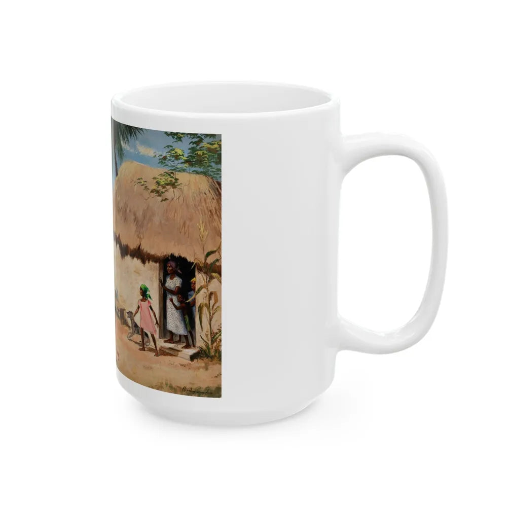 Everything Happens..,The Saturday Evening Post interior illustration - White Coffee Mug-Go Mug Yourself