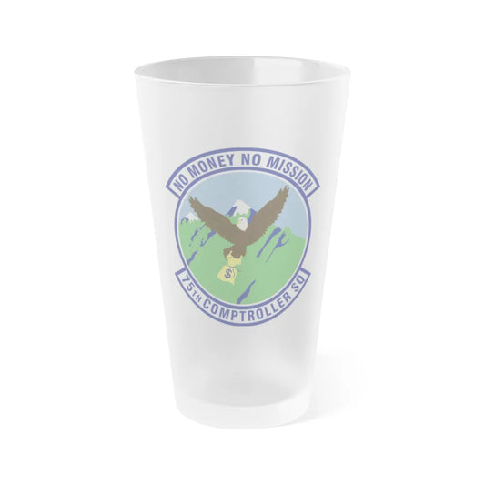 75th Comptroller Squadron (U.S. Air Force) Frosted Pint Glass 16oz-Go Mug Yourself