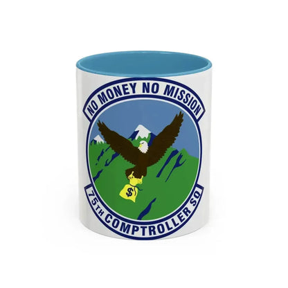 75th Comptroller Squadron (U.S. Air Force) Accent Coffee Mug 11oz Light Blue - Go Mug Yourself
