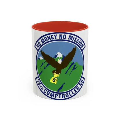 75th Comptroller Squadron (U.S. Air Force) Accent Coffee Mug 11oz Red - Go Mug Yourself