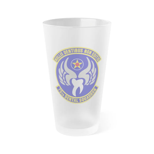 75th Dental Squadron (U.S. Air Force) Frosted Pint Glass 16oz-Go Mug Yourself