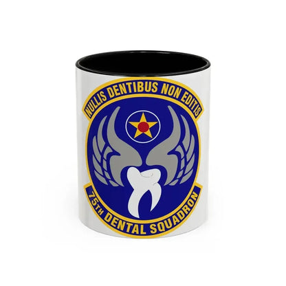 75th Dental Squadron (U.S. Air Force) Accent Coffee Mug 11oz Black - Go Mug Yourself