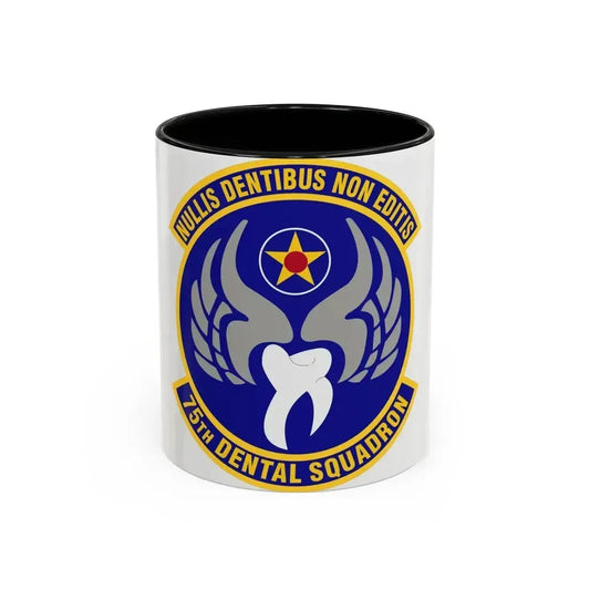 75th Dental Squadron (U.S. Air Force) Accent Coffee Mug 11oz Black - Go Mug Yourself