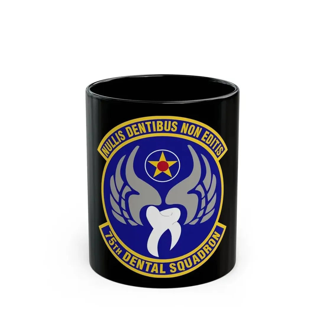 75th Dental Squadron (U.S. Air Force) Black Coffee Mug 11oz - Go Mug Yourself
