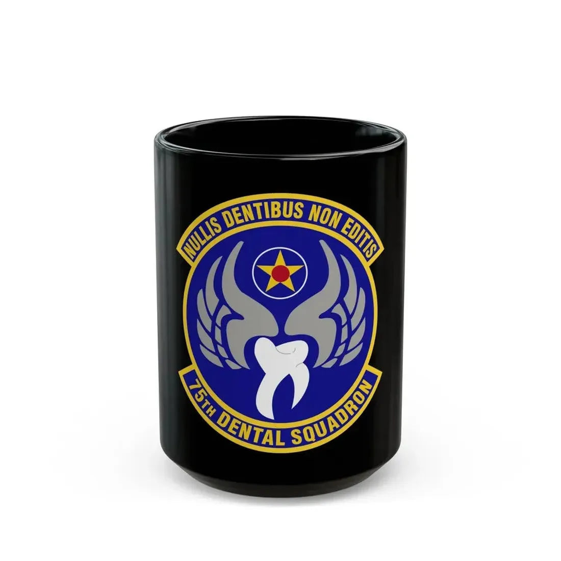 75th Dental Squadron (U.S. Air Force) Black Coffee Mug 15oz - Go Mug Yourself