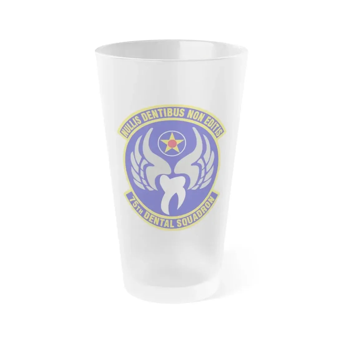 75th Dental Squadron (U.S. Air Force) Frosted Pint Glass 16oz Default Title - Go Mug Yourself
