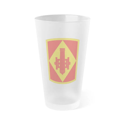 75th Field Artillery Brigade (U.S. Army) Frosted Pint Glass 16oz-Go Mug Yourself