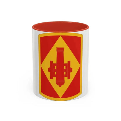 75th Field Artillery Brigade (U.S. Army) Accent Coffee Mug 11oz Red - Go Mug Yourself