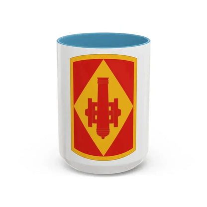 75th Field Artillery Brigade (U.S. Army) Accent Coffee Mug 15oz Light Blue - Go Mug Yourself
