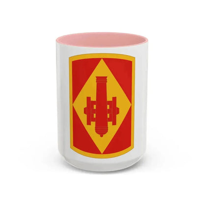 75th Field Artillery Brigade (U.S. Army) Accent Coffee Mug 15oz Pink - Go Mug Yourself