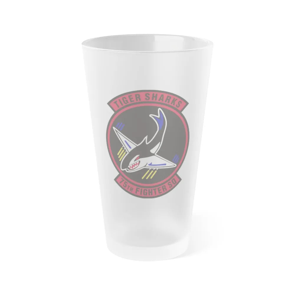 75th Fighter Squadron (U.S. Air Force) Frosted Pint Glass 16oz-16oz-Frosted-Go Mug Yourself