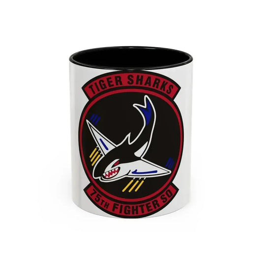 75th Fighter Squadron (U.S. Air Force) Accent Coffee Mug 11oz Black - Go Mug Yourself