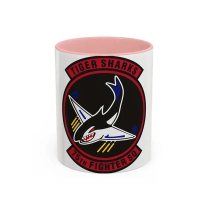 75th Fighter Squadron (U.S. Air Force) Accent Coffee Mug 11oz Pink - Go Mug Yourself