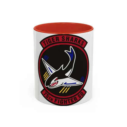 75th Fighter Squadron (U.S. Air Force) Accent Coffee Mug 11oz Red - Go Mug Yourself