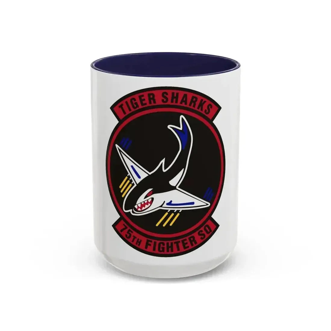 75th Fighter Squadron (U.S. Air Force) Accent Coffee Mug 15oz Navy - Go Mug Yourself