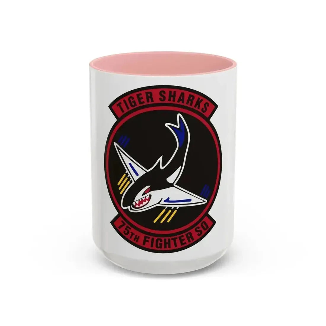 75th Fighter Squadron (U.S. Air Force) Accent Coffee Mug 15oz Pink - Go Mug Yourself