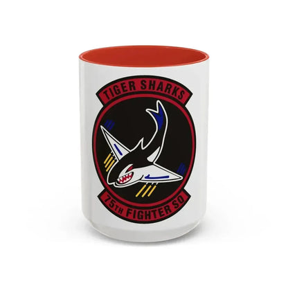 75th Fighter Squadron (U.S. Air Force) Accent Coffee Mug 15oz Red - Go Mug Yourself