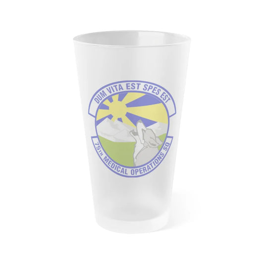 75th Medical Operations Squadron (U.S. Air Force) Frosted Pint Glass 16oz-16oz-Frosted-Go Mug Yourself